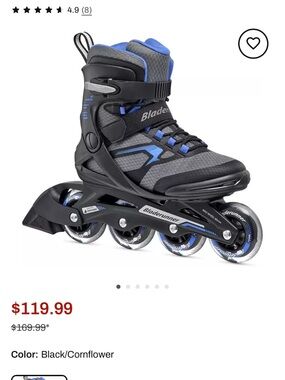 Bladerunner Women's Black/Cornflower Adjustable Inline Skates